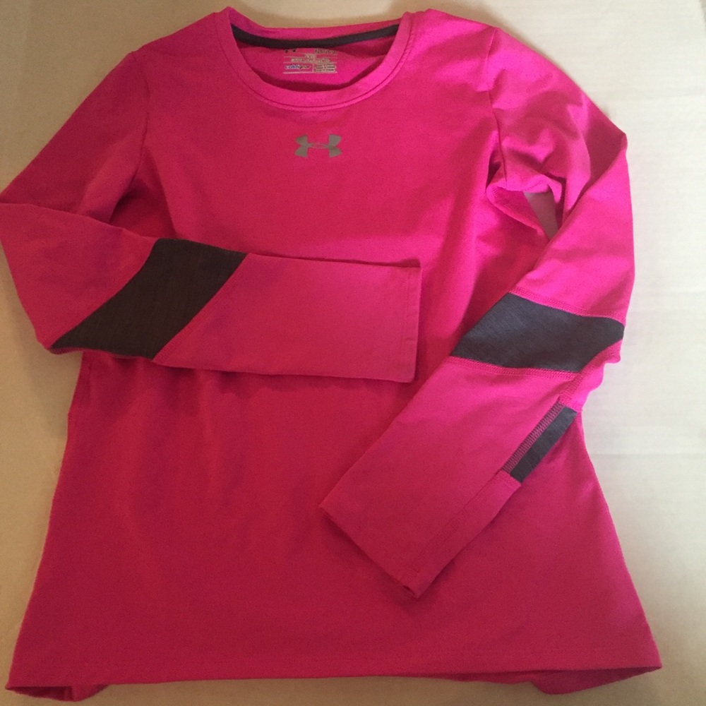 Under Armour Pink Long Sleeve Tee - Girls - Picture 3 of 8